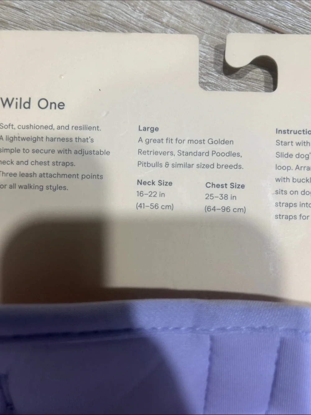 Wild One Lavender Dog Harness - Comfortable Padded No-Pull Vest
